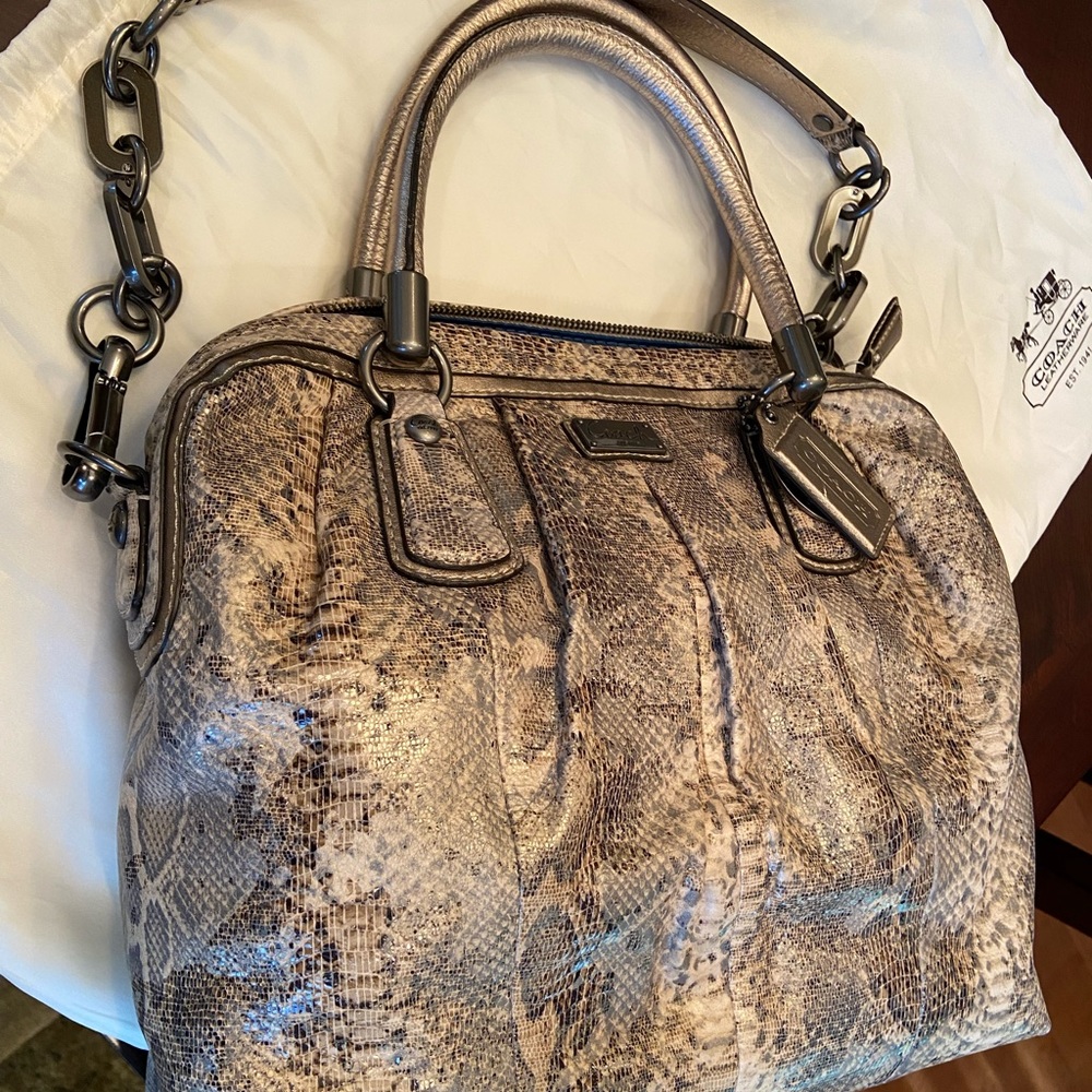 Coach snakeskin leather. Perfect condition!
